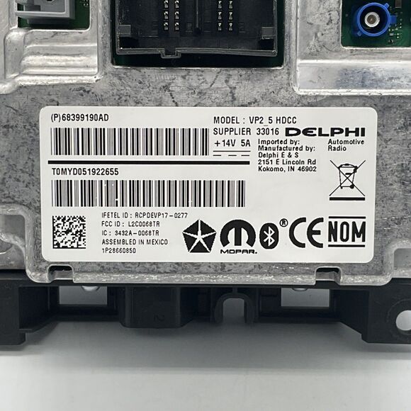 2019-2020 Dodge Ram OEM VP2 Uconnect Multi Media Radio Display Receiver Untested - Picture 10 of 10